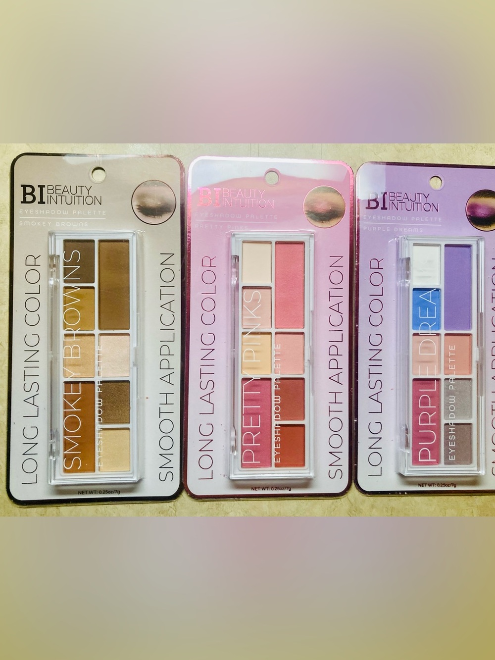 New Beauty Intuition Smokey, Pink & Purple Eyeshadow Palettes Smooth Application